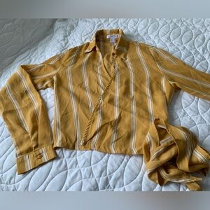 #30 Streetwear Society wrap blouse with collar.  Size S